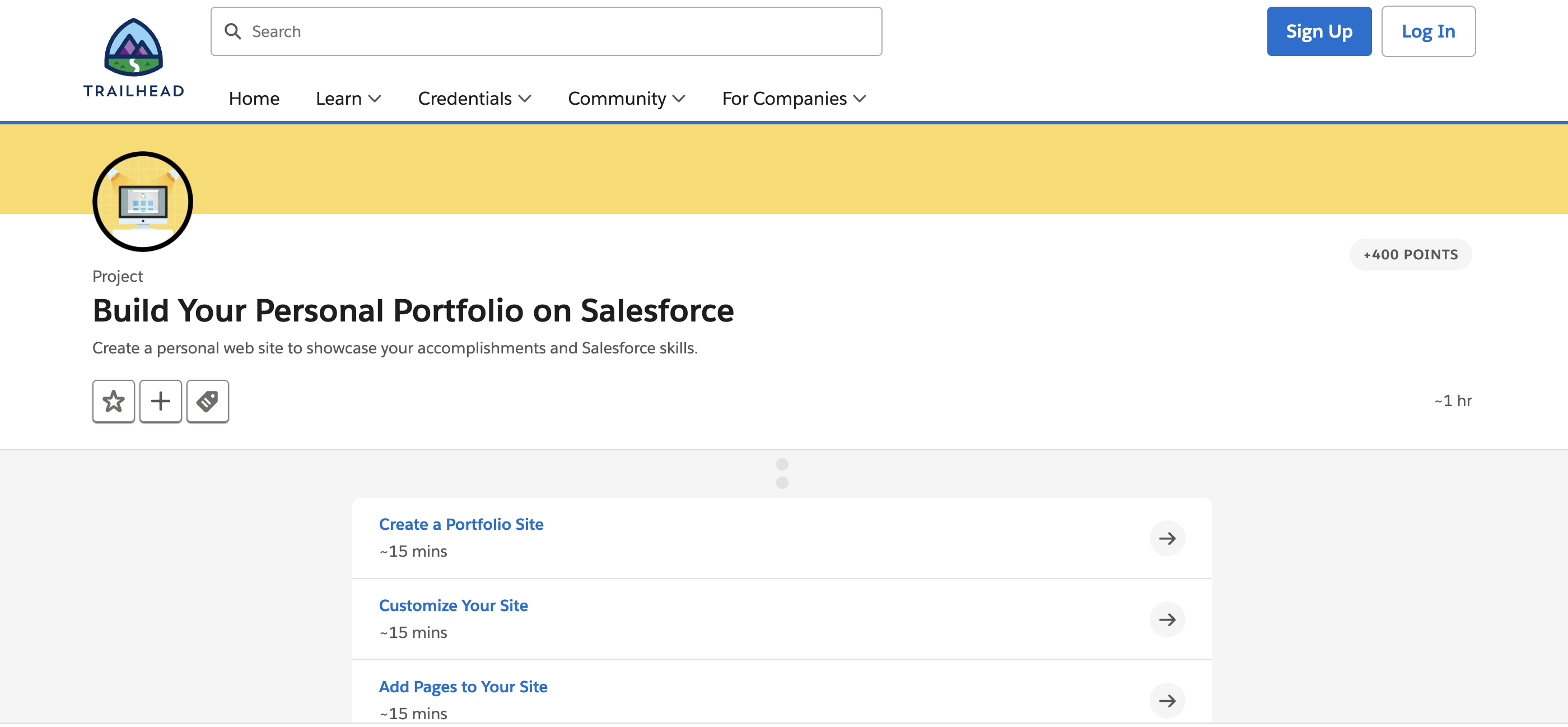 building a salesforce portfolio